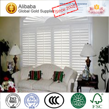 Luxury Quality with Customized of White Coated Sliding Window Shutters Wood Exterior Plantation Shutters